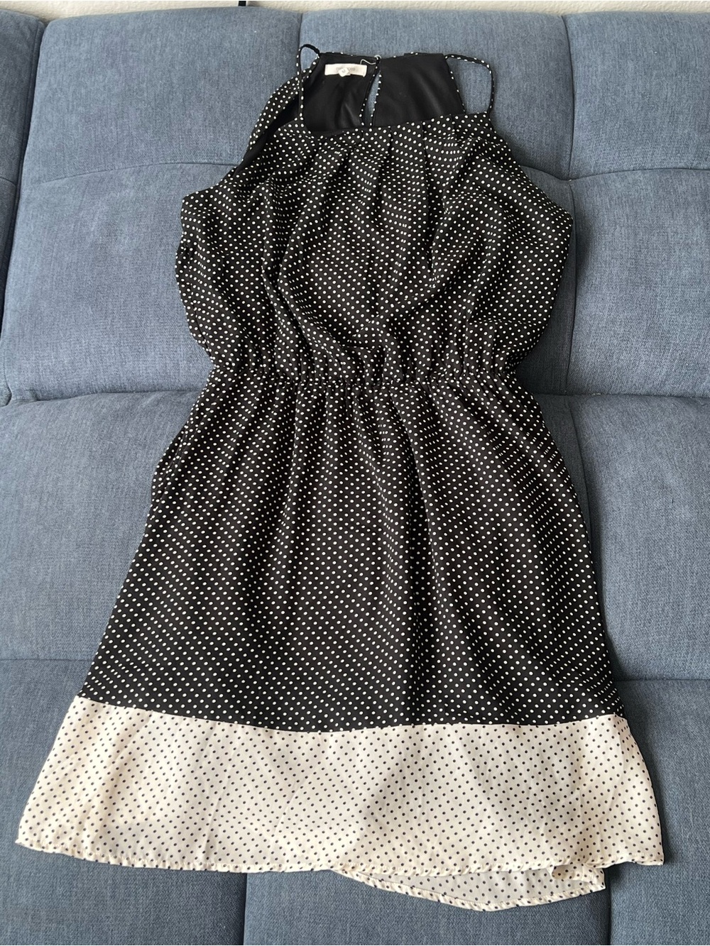 Maurices Black & Cream Polka Dot Mini Dress
